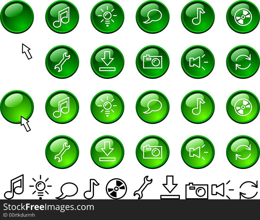 Set of web icons.