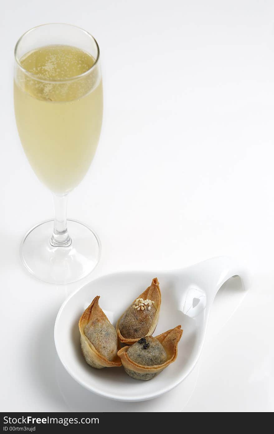 Champagne With Finger Food