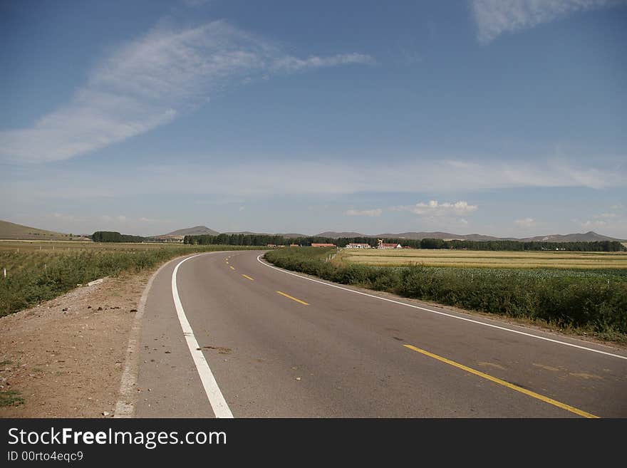 The beautiful grassland in North China. The beautiful grassland in North China