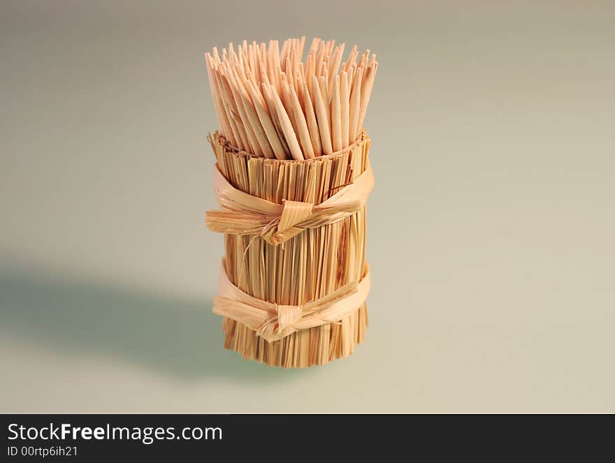 Toothpicks on the kitchen table. Toothpicks on the kitchen table