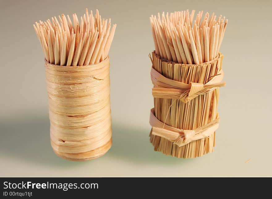 Toothpicks on the kitchen table