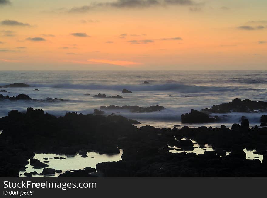 Sunset at Pacific Groove, Monterey, California. Sunset at Pacific Groove, Monterey, California