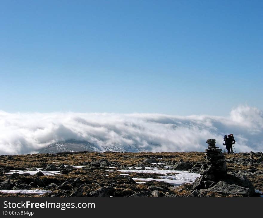 This photo was taken at the top of Mt.Taibai, Shanxi Province, China in Jan 2006. this peak is the highest site of the Shanxi province at an altitude of about 3,700 metres (12,140 feet) high.