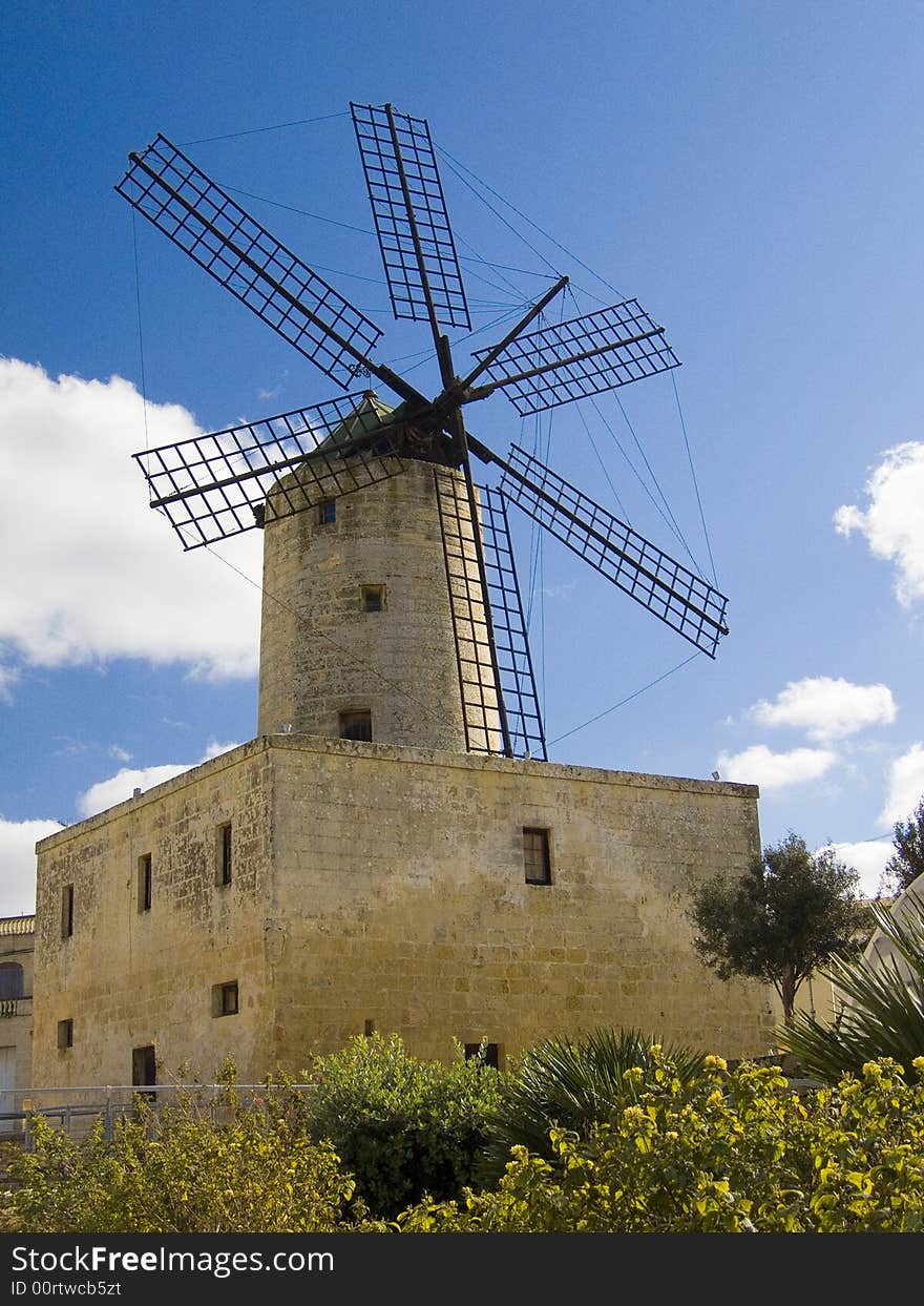 Ta' Xarolla Windmill situated in Zurrieq