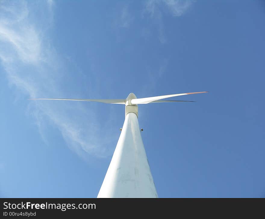 Windmill in a blue sky