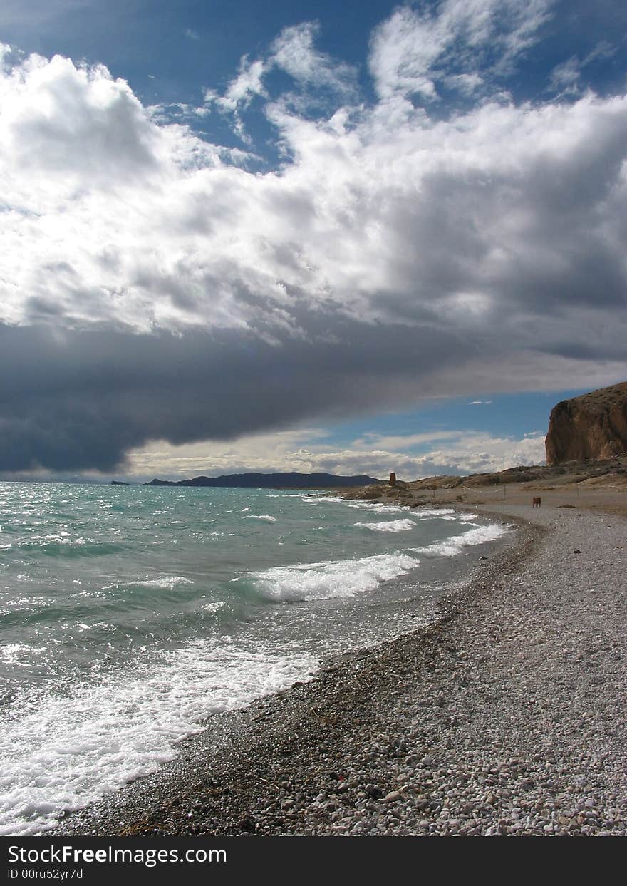 Scene of Namsto lake, Tibet