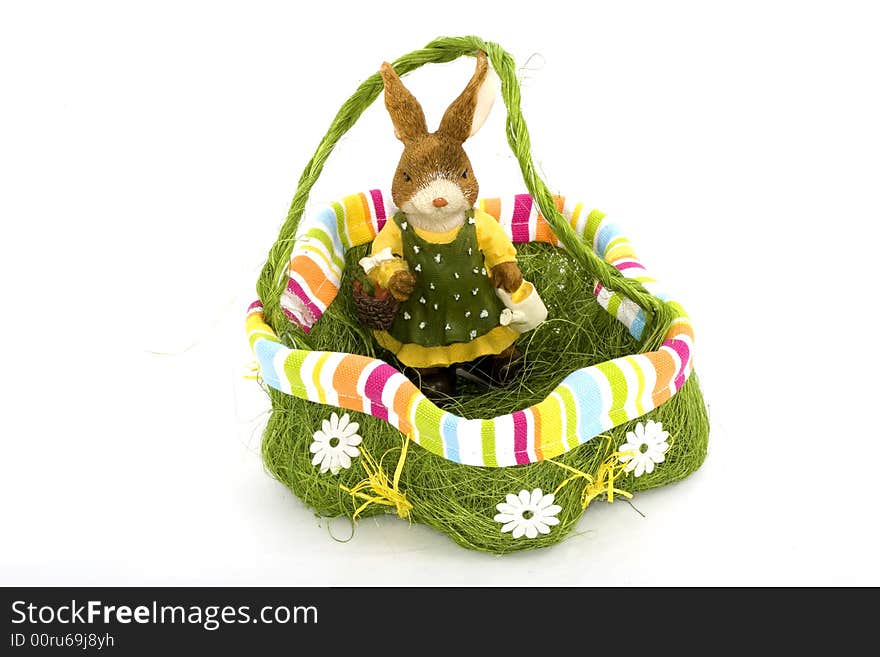 To Easter it is a custom to hide coloured Easter eggs and to give. Easter hare and Easter eggs as a symbol.