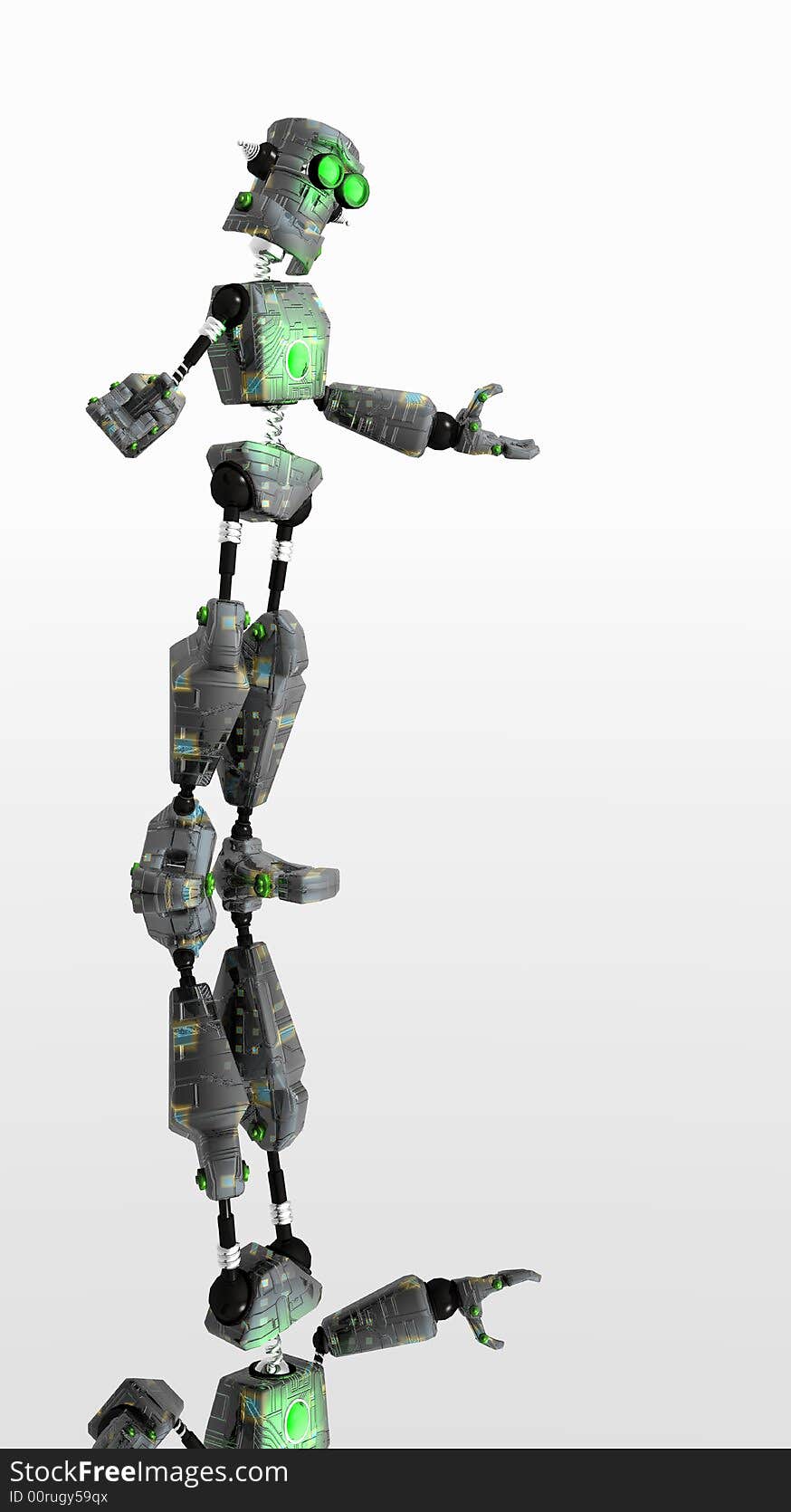 A robot with tech texture. A robot with tech texture