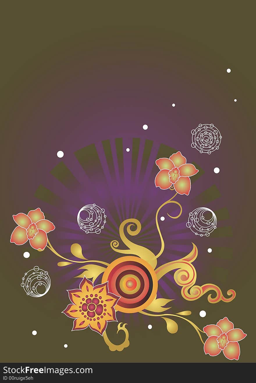 Illustration of a floral background