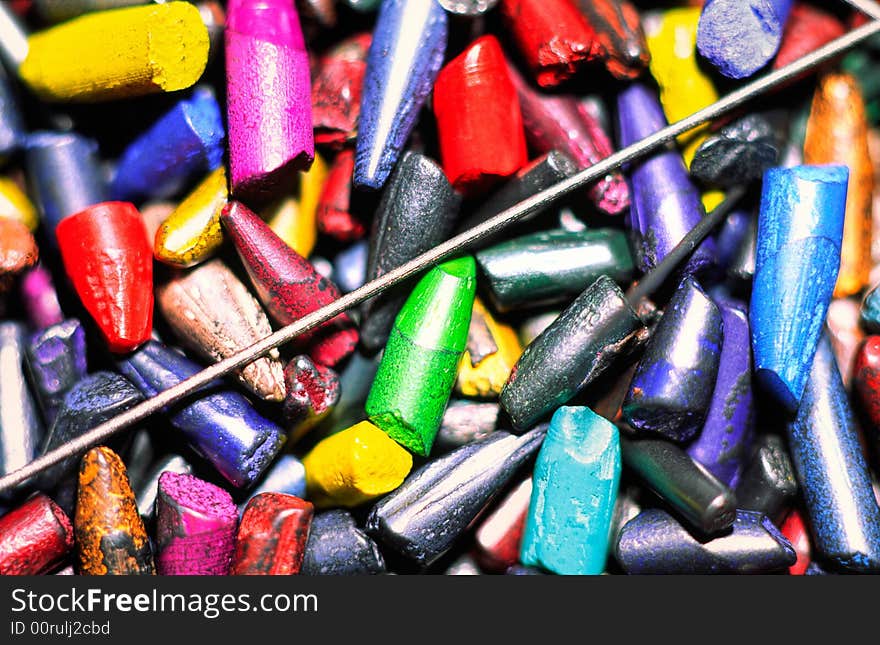 Macro of small Colorful Pencils. Macro of small Colorful Pencils