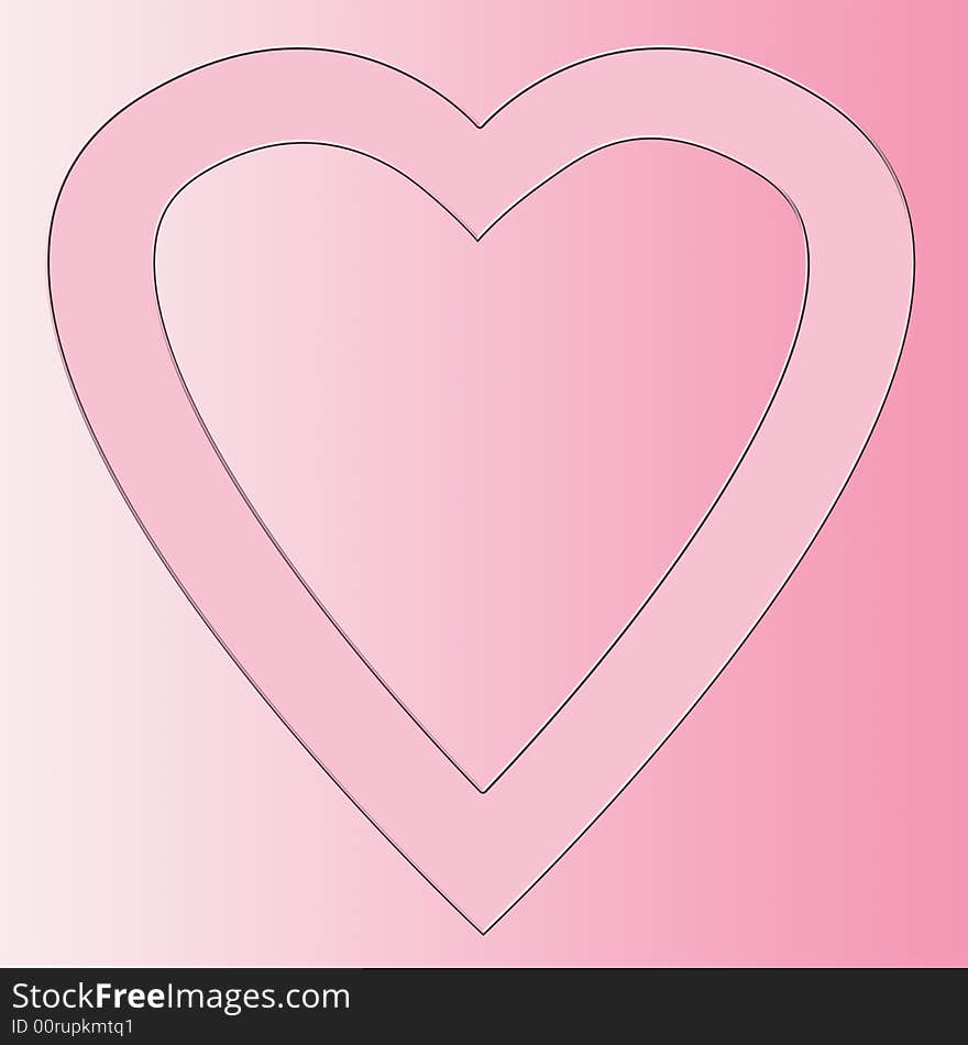 Open Heart On Pink Background