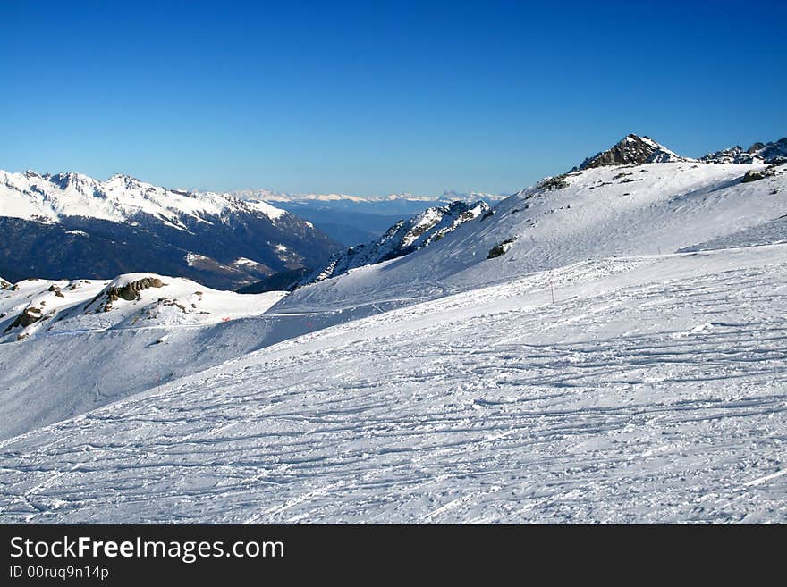 The mountains in Tonale - Italy. The mountains in Tonale - Italy