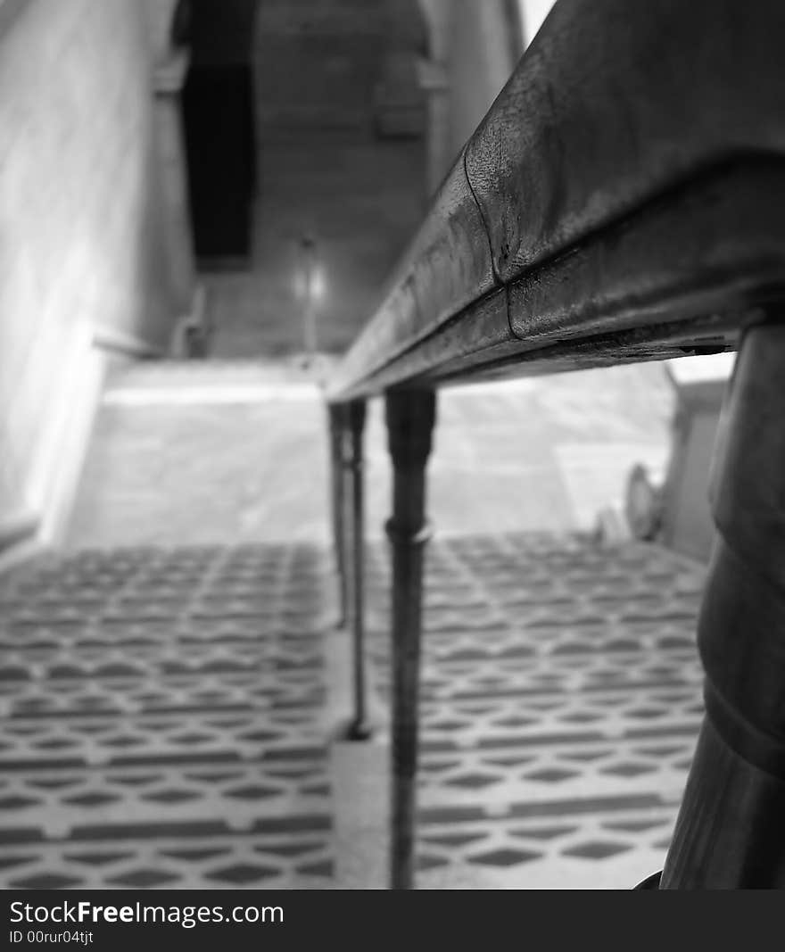 Stairs inside a historic building. Stairs inside a historic building