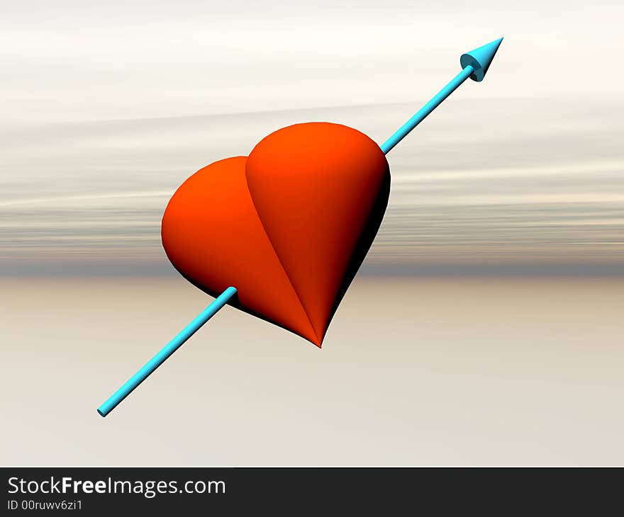 Red Heart With Arrow