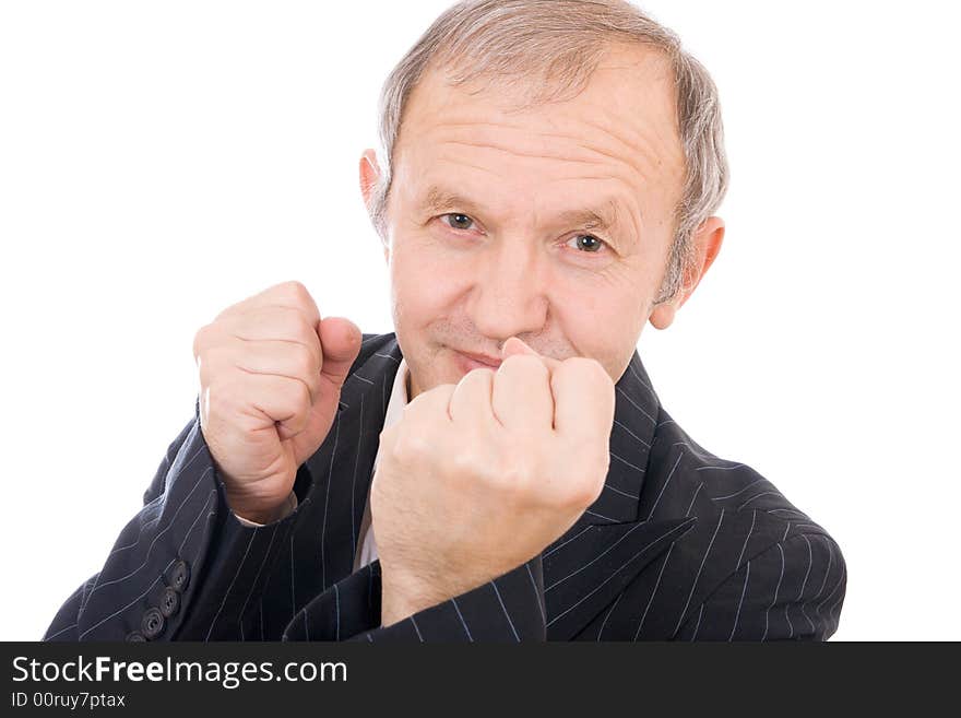 The Businessman Isolated On A White Background