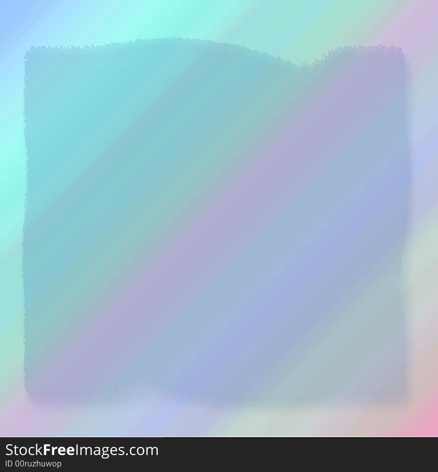 Blue green pink pastel gradient background with blank square area in center. Blue green pink pastel gradient background with blank square area in center