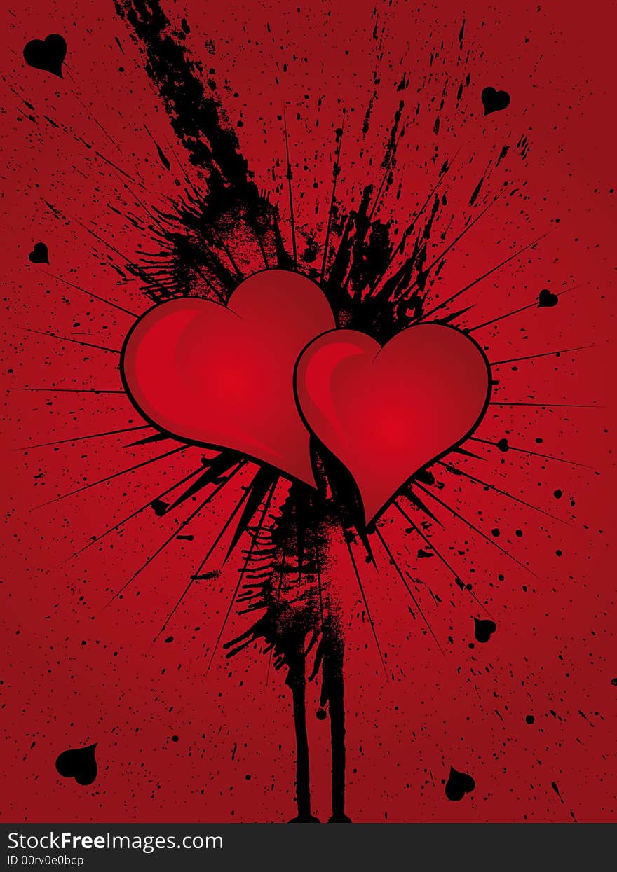 Heart Grunge Splatter