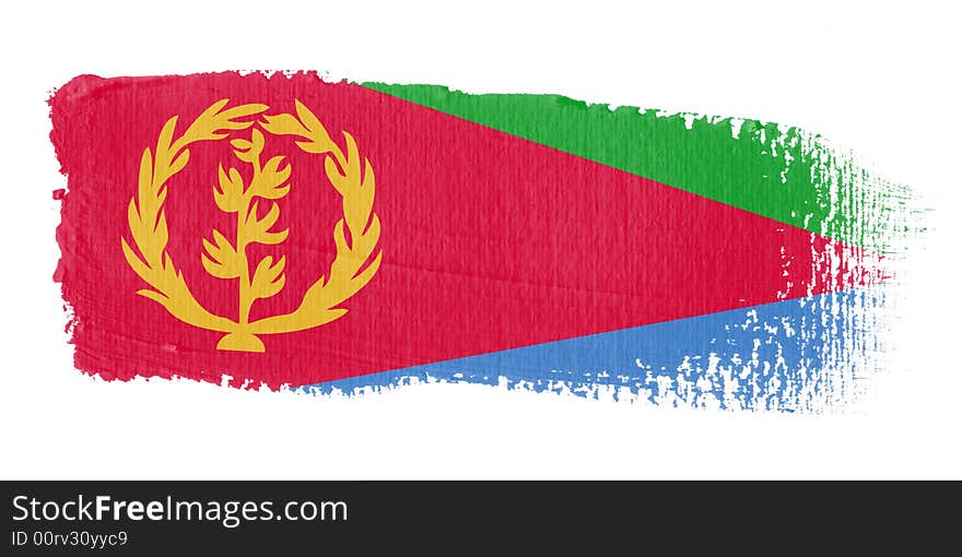 Brushstroke Flag Eritrea