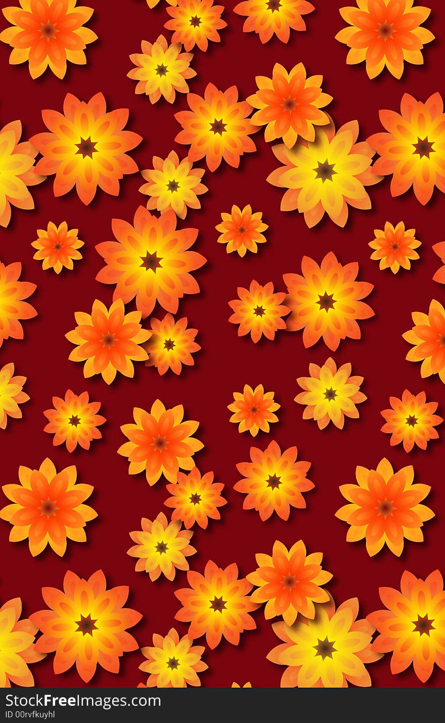 Sunflower graphic in a repeating pattern. Sunflower graphic in a repeating pattern