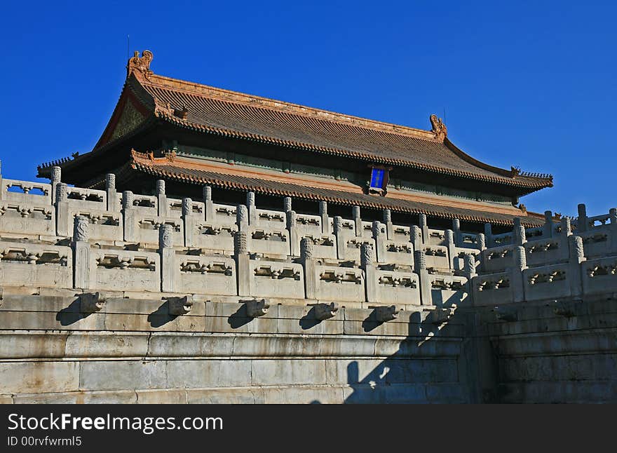 The historical Forbidden City Museum in the center of Beijing. The historical Forbidden City Museum in the center of Beijing