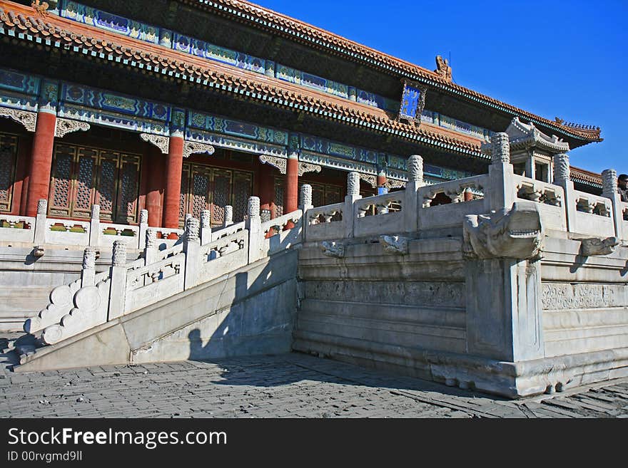 The historical Forbidden City Museum in the center of Beijing. The historical Forbidden City Museum in the center of Beijing