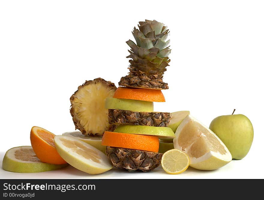 An image of fruits isolated in studio