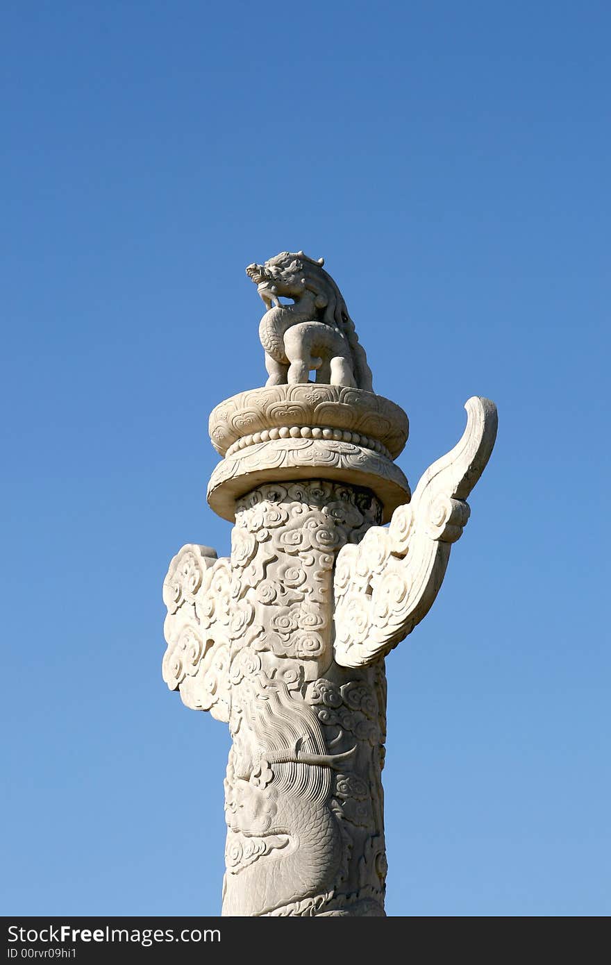 Marble pillar sky blue Beijing