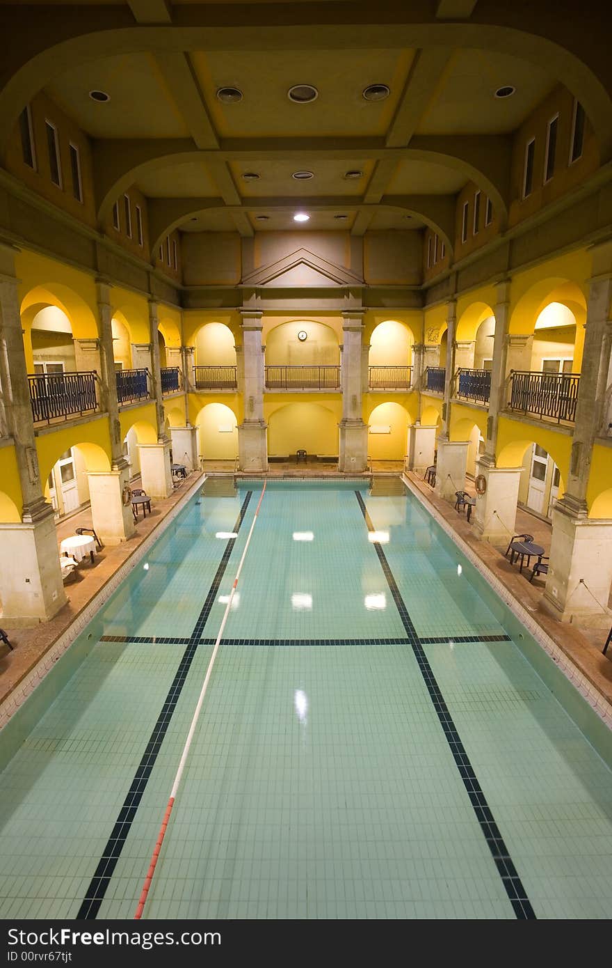 Elegant public baths interior