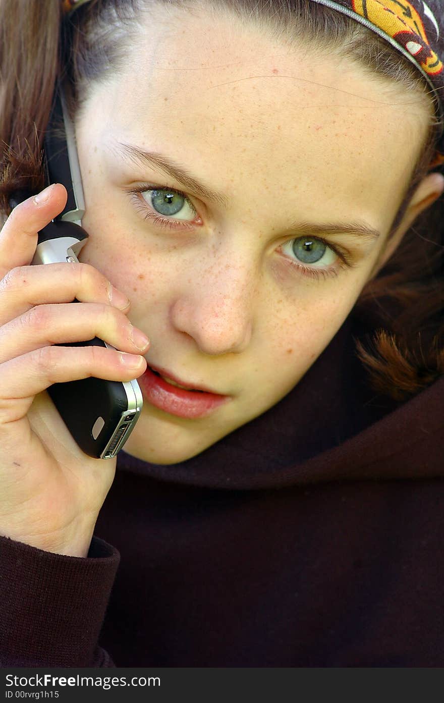 Girl talking on mobile phone