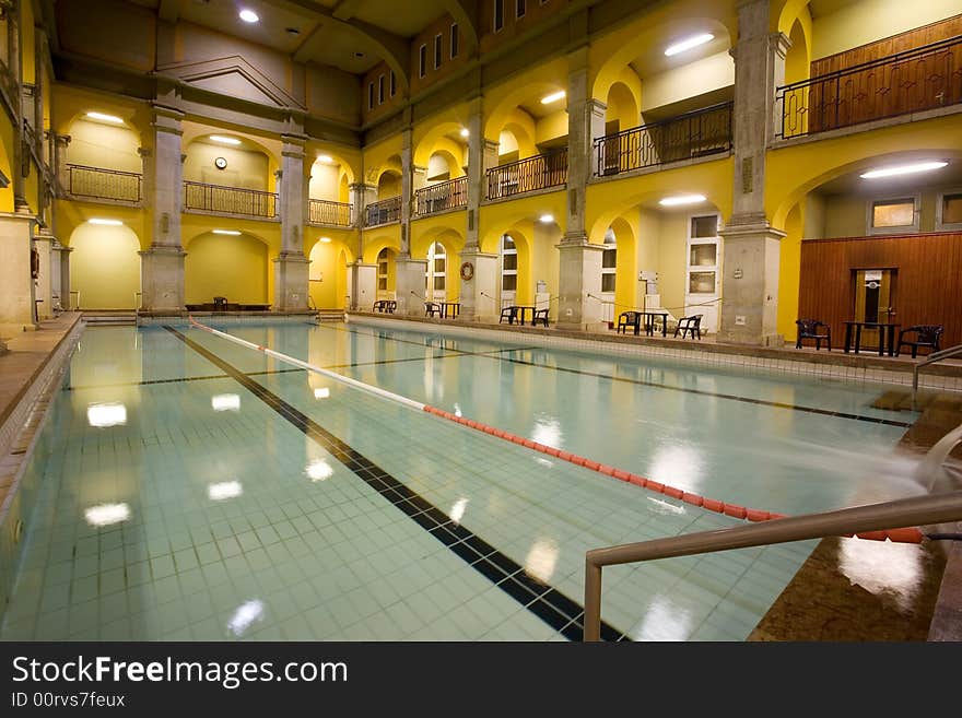 Elegant public baths interior