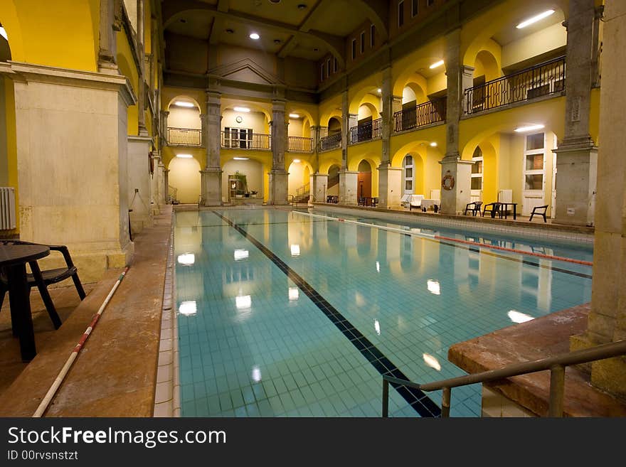 Elegant public baths interior