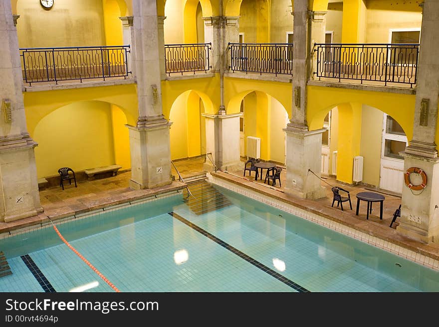 Elegant public baths interior