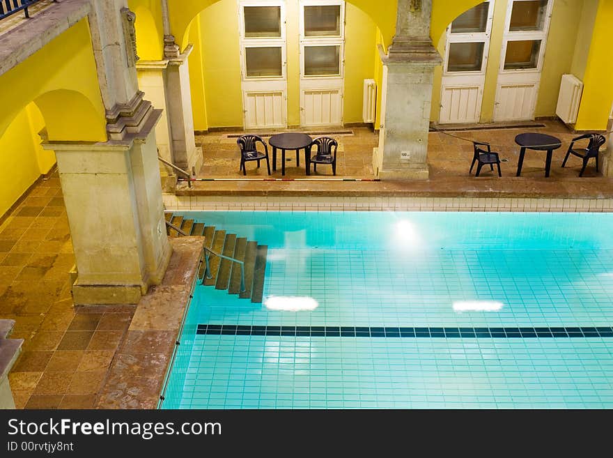 Elegant public baths interior