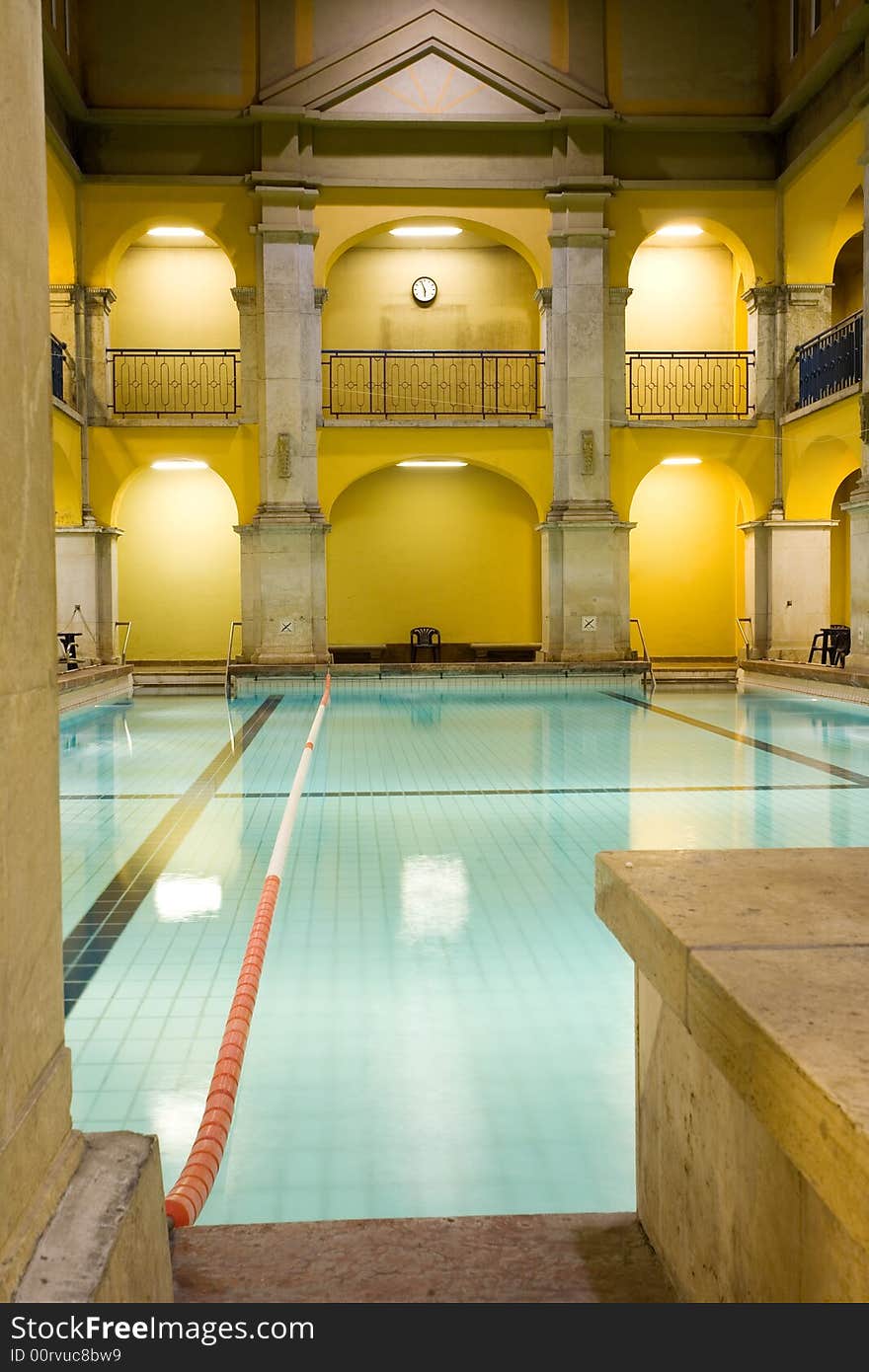 Elegant public baths interior