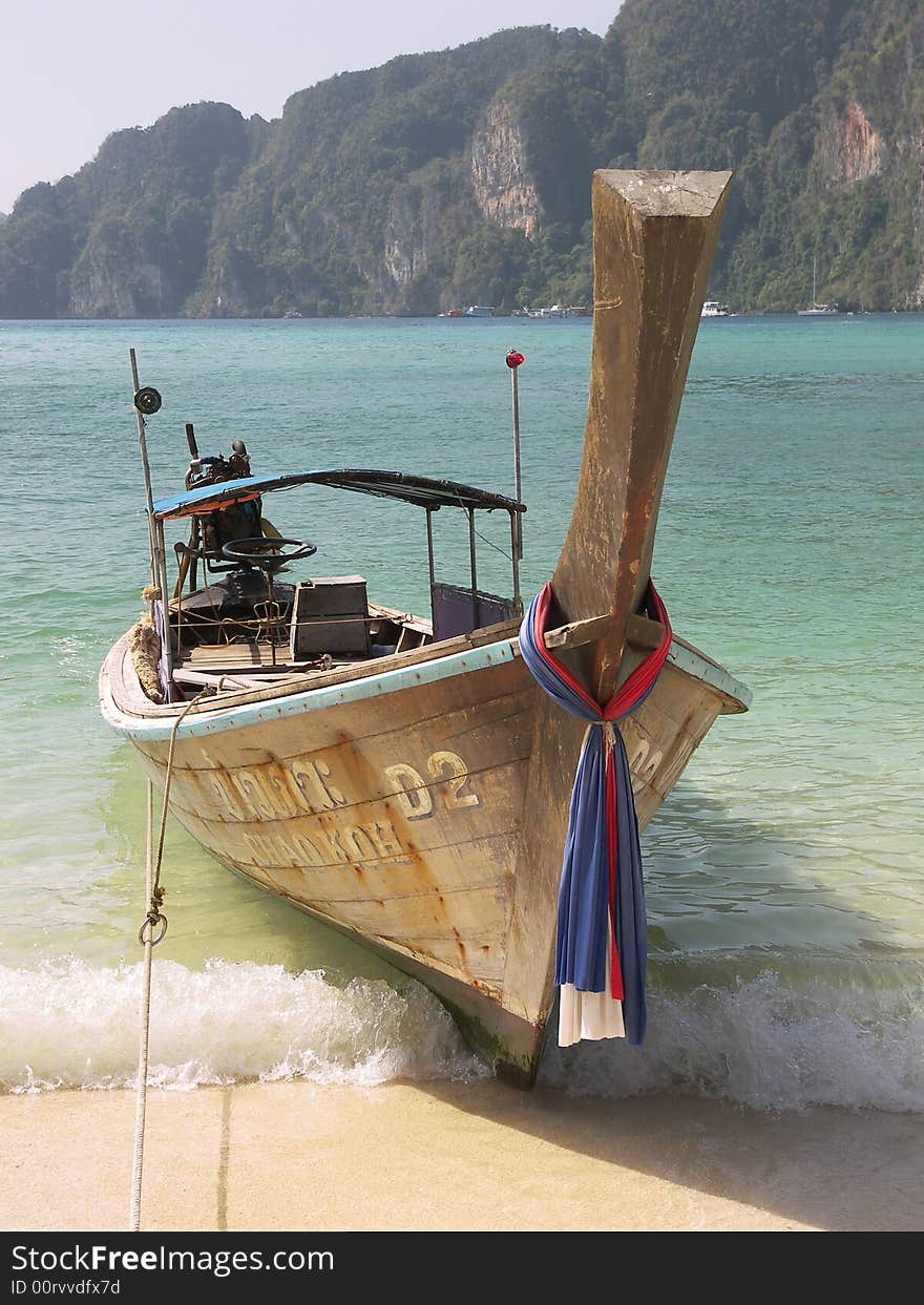 A canoe tropical island Thailand