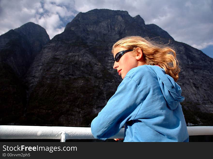 Girl Admiring Scenery From Ferry