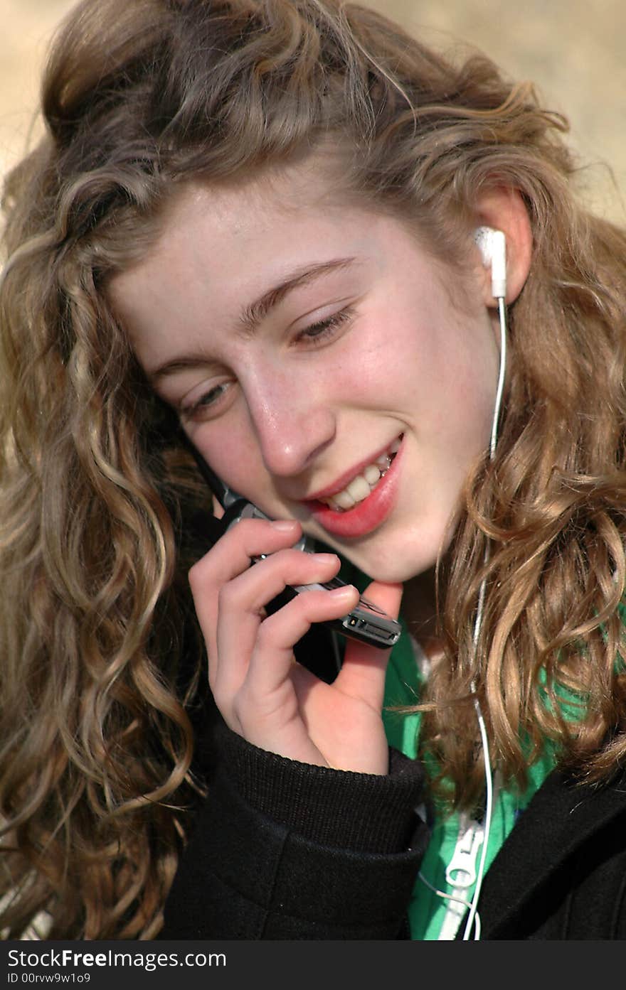 Pretty girl talking on phone