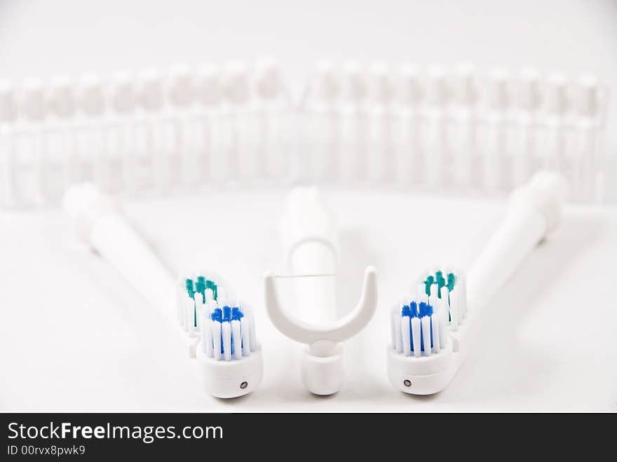 Close up of a toothbrushes. Close up of a toothbrushes