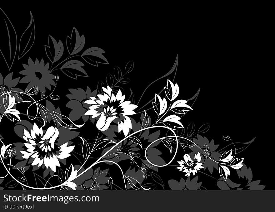 Abstract floral background. A vector format is added. Suits well for a postcard or background. Abstract floral background. A vector format is added. Suits well for a postcard or background