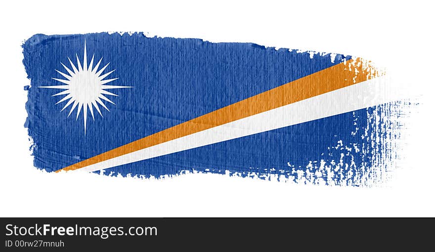 Brushstroke Flag Marshall Islands