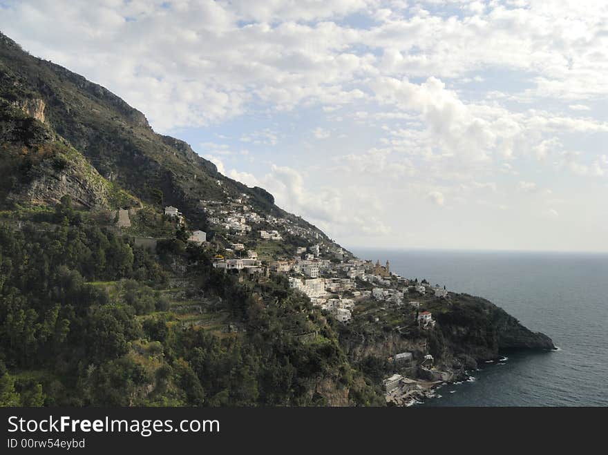 A view from Prajano of the amalphitan coast