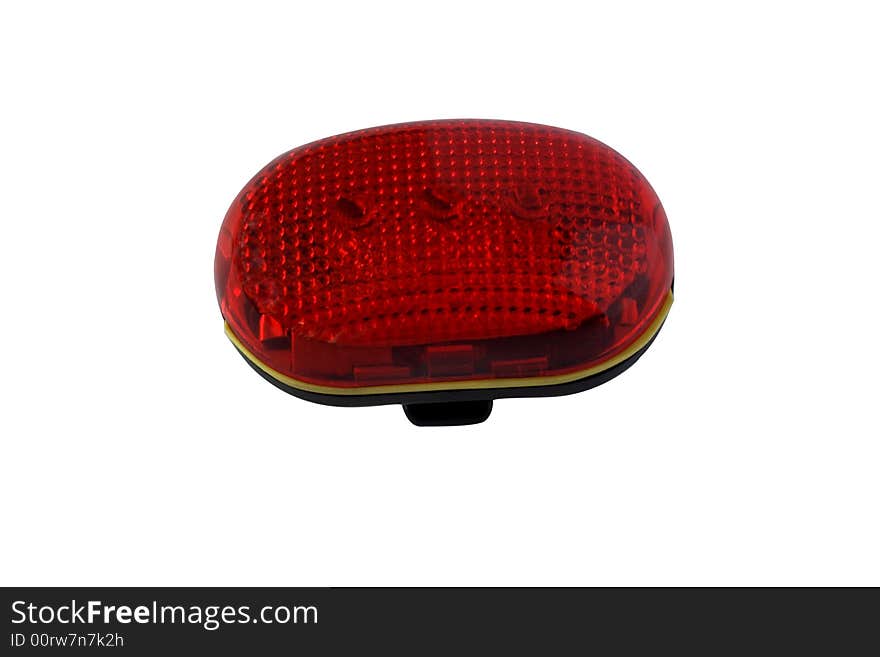 Rear Red Bicycle Lamp With Clipping Path