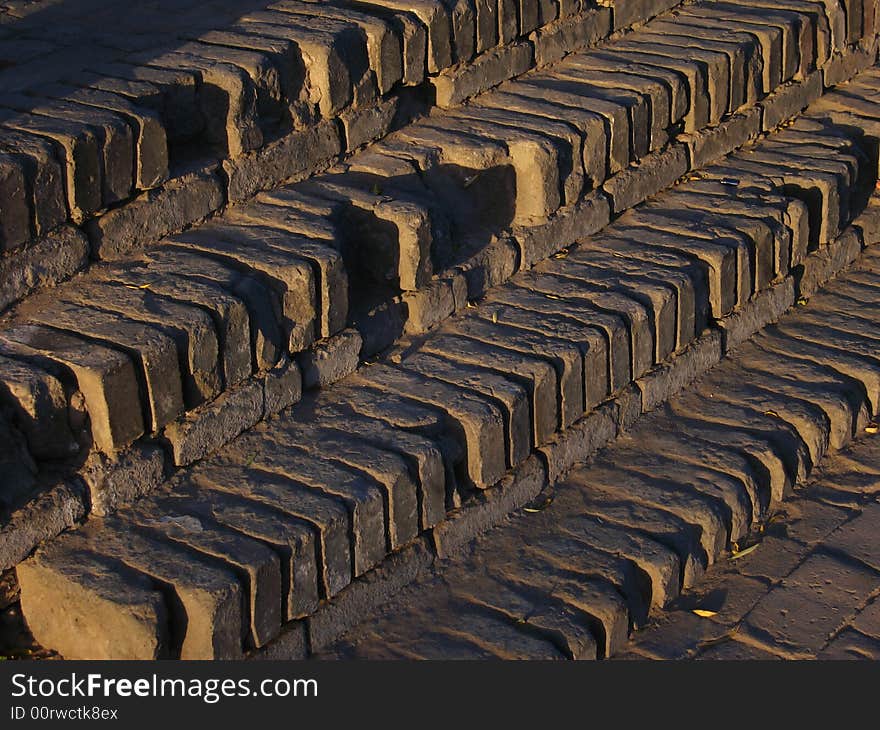 Step of brick, disrepair, Architecture, texture and pattern, North of china, Yulin, Shannxi, China