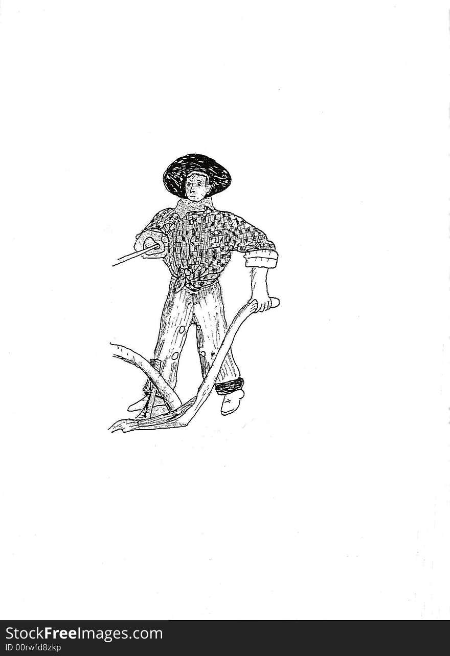 Illustration Of Farmer.