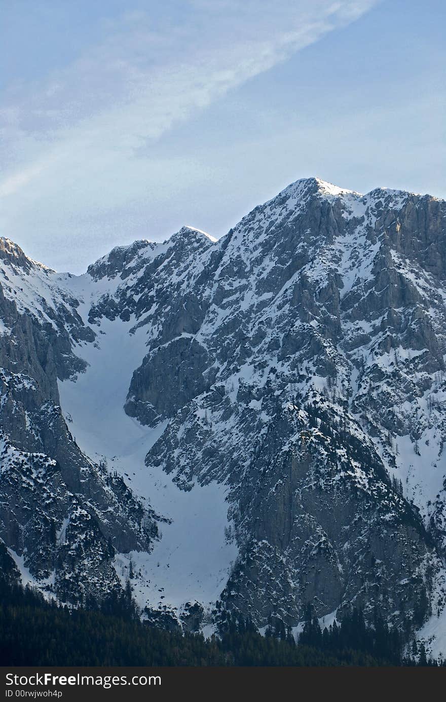 Snow-covered peak