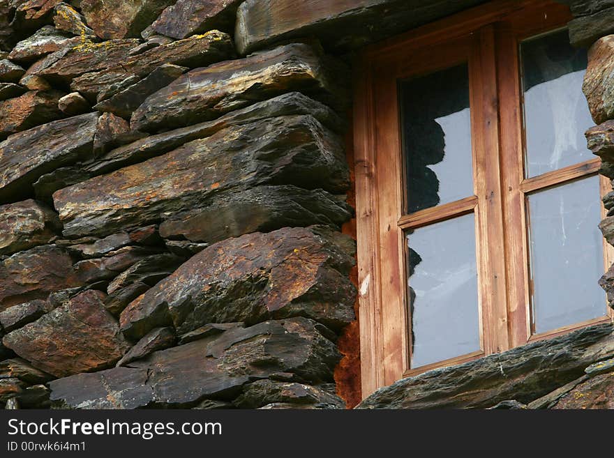 Window of the house village