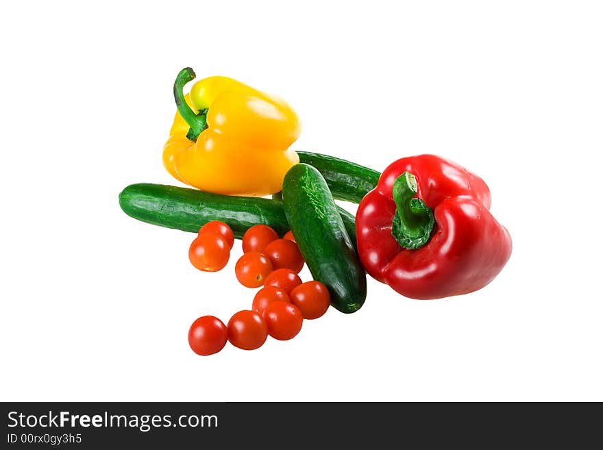 Set Of Vegetables Isolated