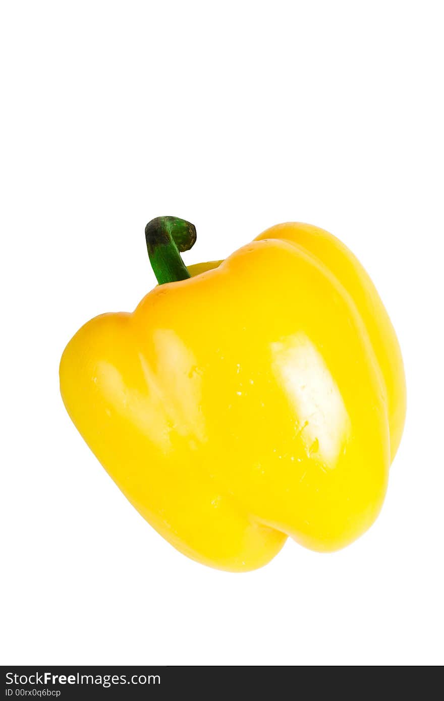 Yellow pepper isolated on a white background