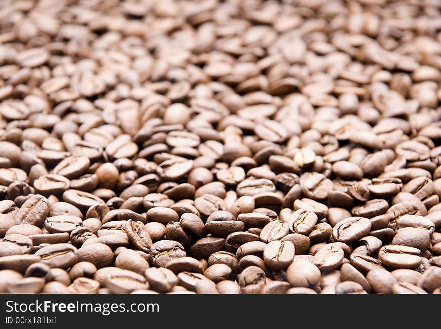 Framefull of coffee beans - background