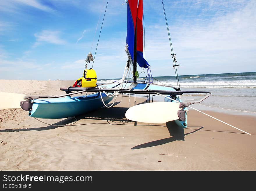 Catamaran on the beach